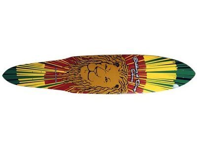 Dregs Rasta Lion Pintail Longboard-Deck 44 x 9