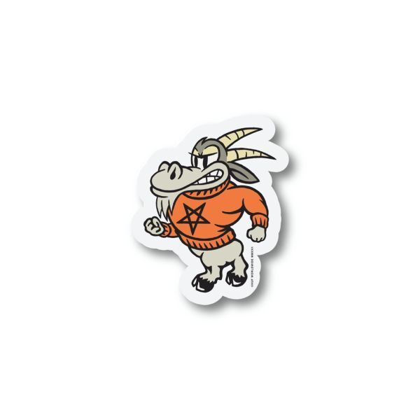HUF X Thrasher Goat Sticker - orange