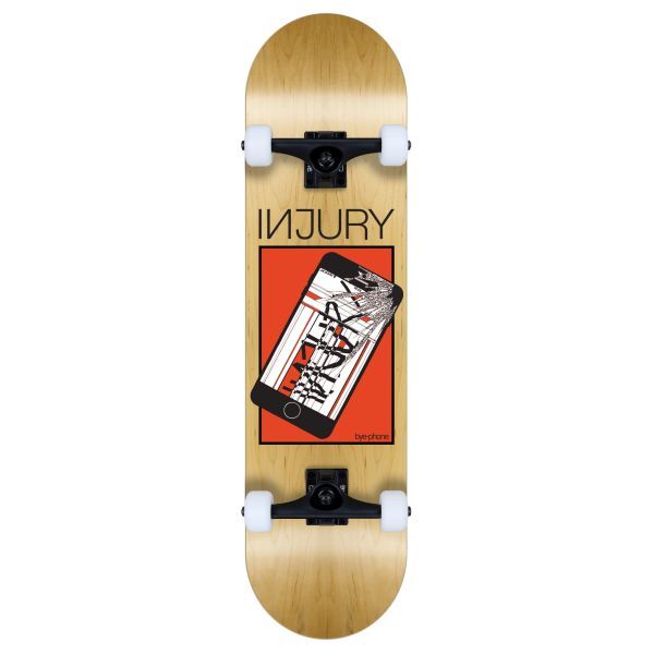 INJURY komplett Skateboard Bye-Phone