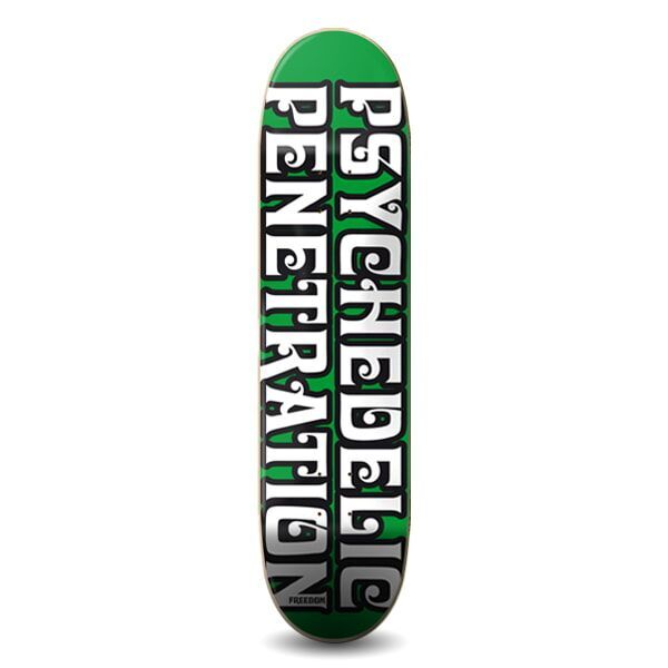 Freedom Psychedelic Penetration Green Skateboard Deck