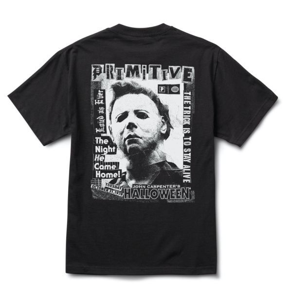 Primitive Halloween Flyer T-Shirt - black