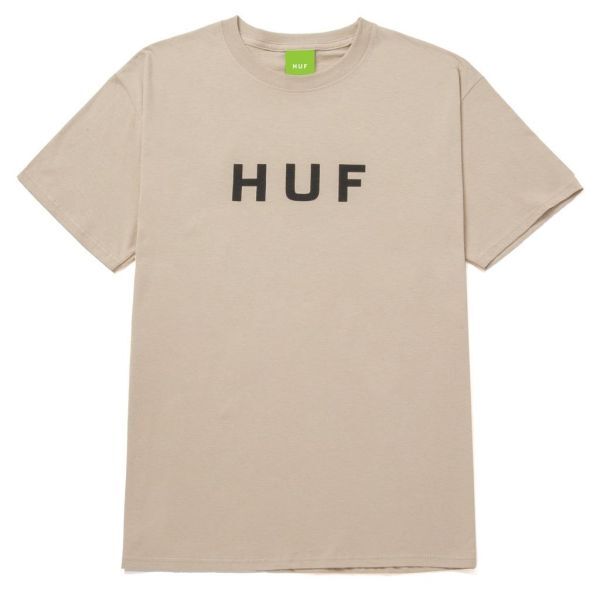 HUF Essentials OG Logo T-Shirt - sand