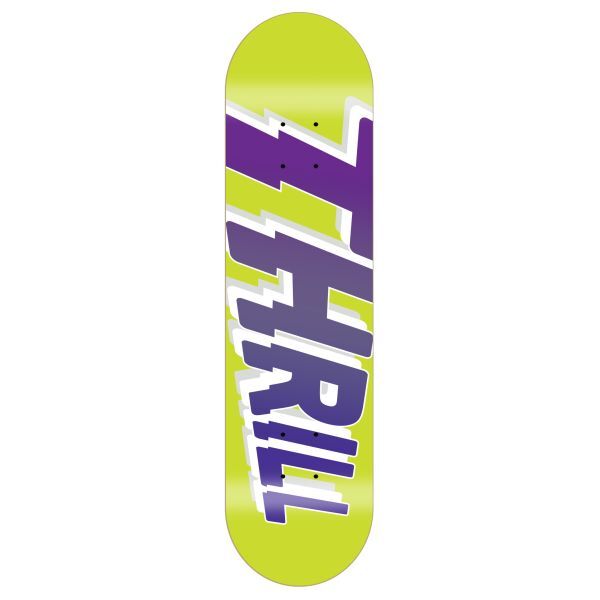 Thrill Skateboard Deck Logo Yellow