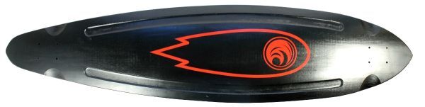Dregs - Alpine Black/Red Pintail Longboard-Deck 46 x 10