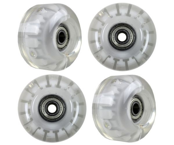 Blank skateboard wheels LED White 99A 54mm