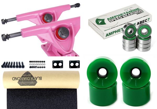 Amok Longboard Achsen Set 150mm Pink / Green