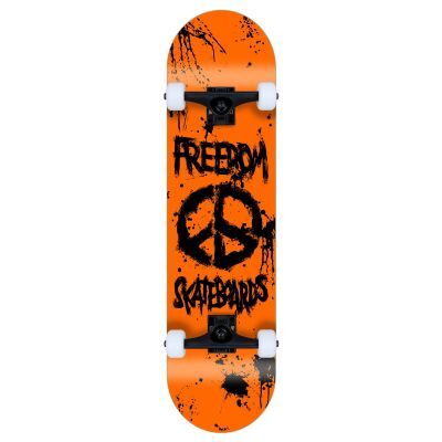 Freedom komplett Skateboard Peace Paint Neon-Orange