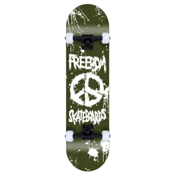 Freedom komplett Skateboard Peace Paint Olive-Army