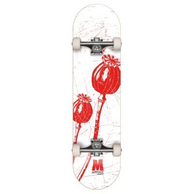 Morphium komplett Skateboard Poppies white