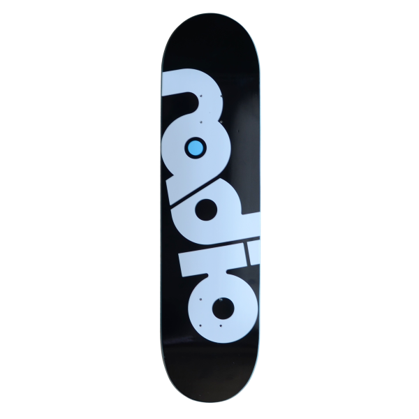 Radio OG Logo Black Skateboard Deck 8.25 OLD!!!!