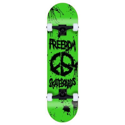Freedom komplett Skateboard Peace Paint Neon-Green