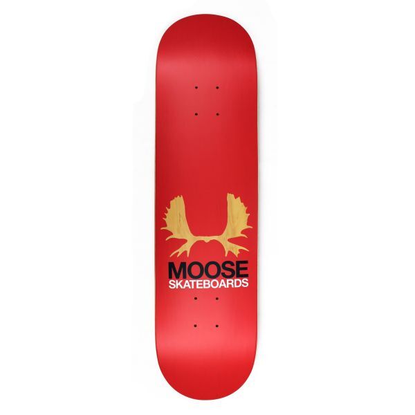 Moose Skateboard Deck Antlers Red